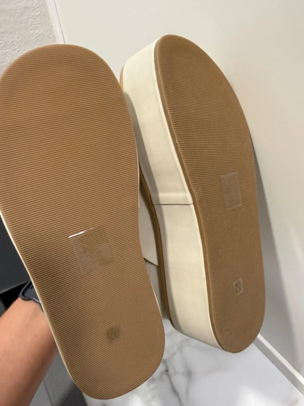 NWT SHUSHOP Lucinda Platform Slide Stone Sandal women’s size 7.5 - Picture 7 of 8